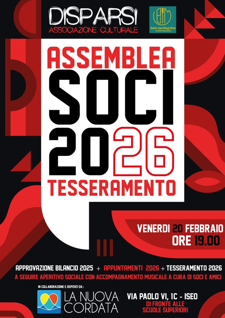 20 febbraio 2026 la prima assemblea dei soci